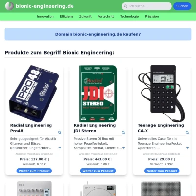 Screenshot bionic-engineering.de
