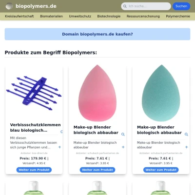 Screenshot biopolymers.de