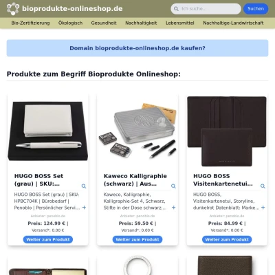Screenshot bioprodukte-onlineshop.de