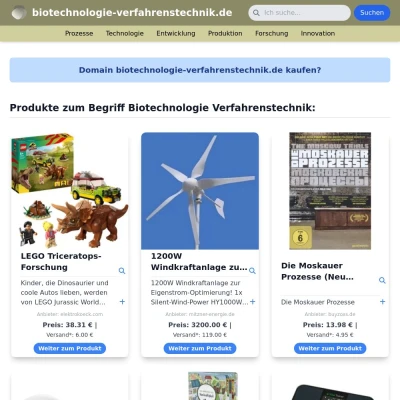 Screenshot biotechnologie-verfahrenstechnik.de