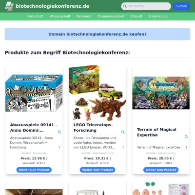 Screenshot biotechnologiekonferenz.de