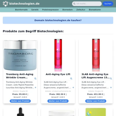 Screenshot biotechnologien.de