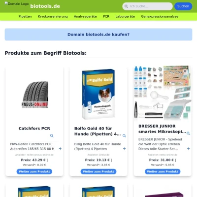 Screenshot biotools.de