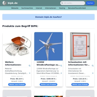 Screenshot bipk.de