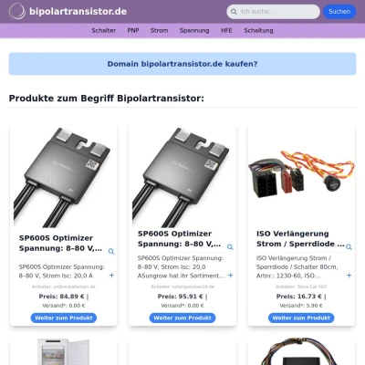 Screenshot bipolartransistor.de
