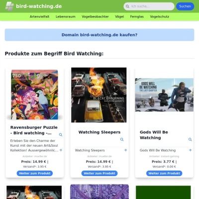 Screenshot bird-watching.de