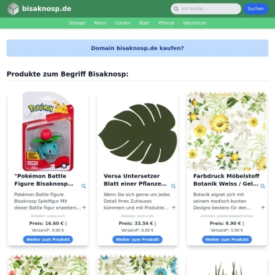 Screenshot bisaknosp.de