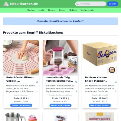 Screenshot biskuitkuchen.de