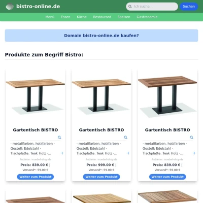 Screenshot bistro-online.de