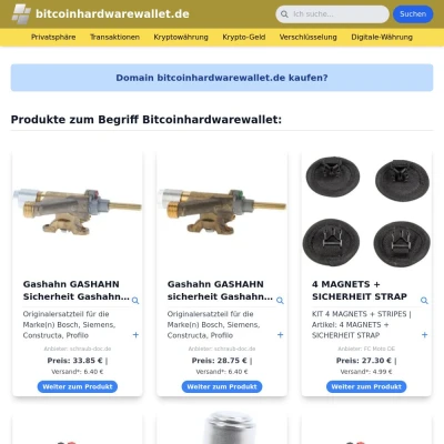 Screenshot bitcoinhardwarewallet.de