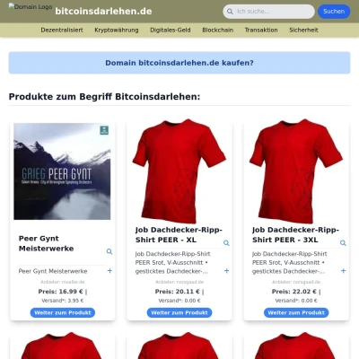 Screenshot bitcoinsdarlehen.de