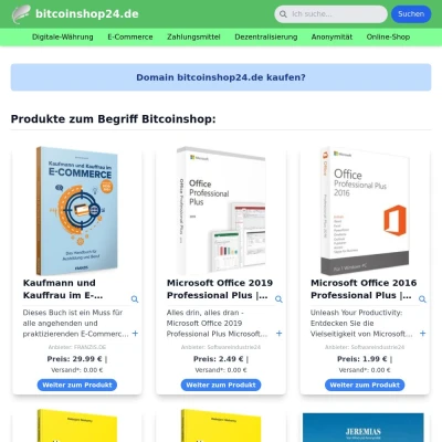 Screenshot bitcoinshop24.de