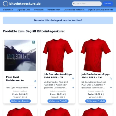 Screenshot bitcointageskurs.de