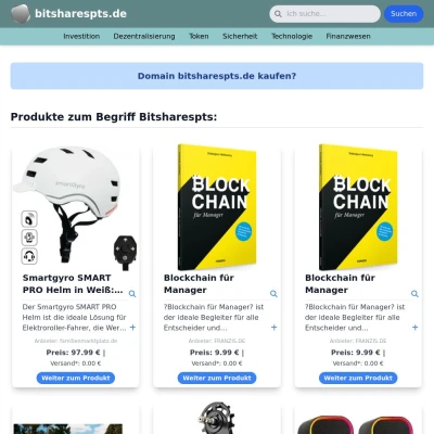 Screenshot bitsharespts.de