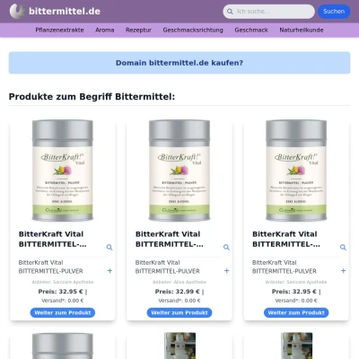 Screenshot bittermittel.de