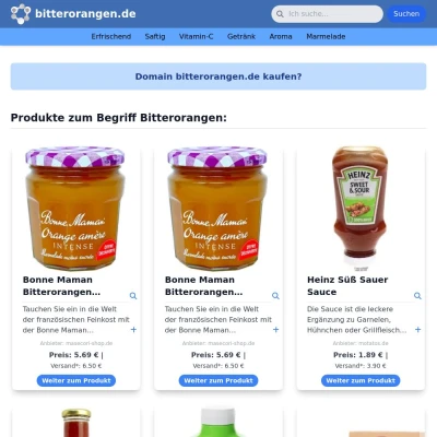 Screenshot bitterorangen.de