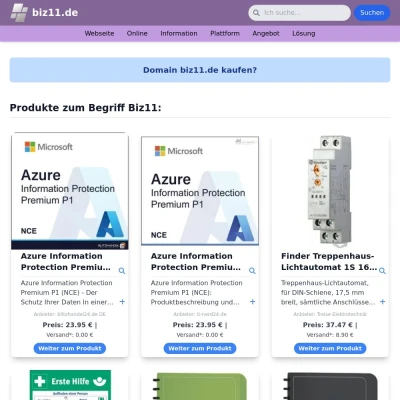 Screenshot biz11.de