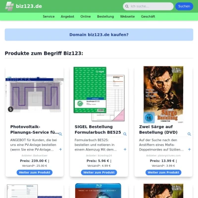 Screenshot biz123.de