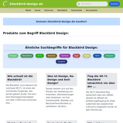 Screenshot blackbird-design.de