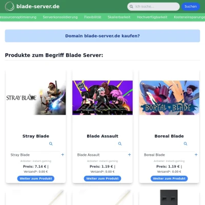 Screenshot blade-server.de