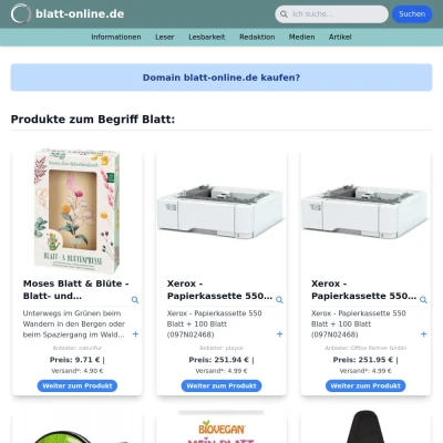Screenshot blatt-online.de