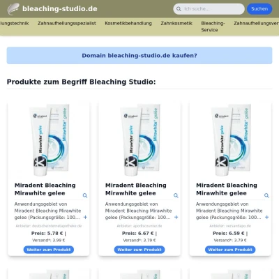 Screenshot bleaching-studio.de