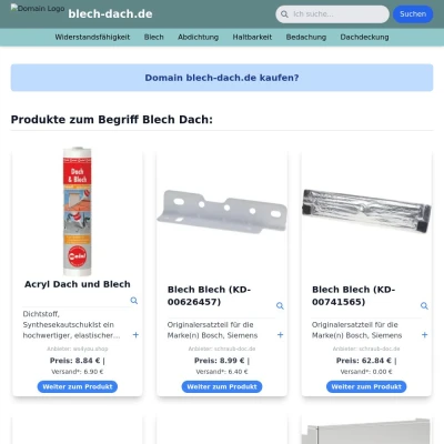 Screenshot blech-dach.de