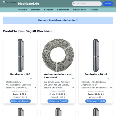 Screenshot blechband.de