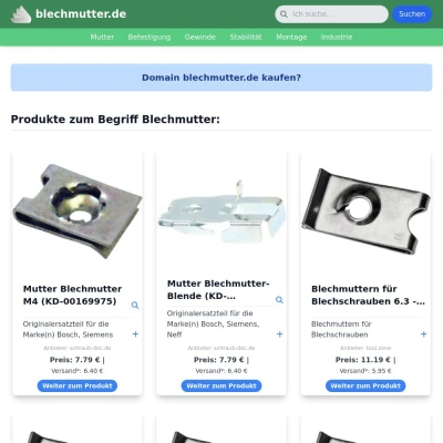 Screenshot blechmutter.de