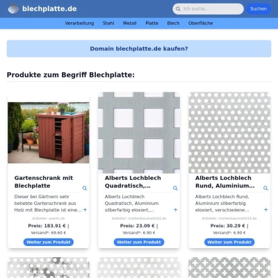 Screenshot blechplatte.de