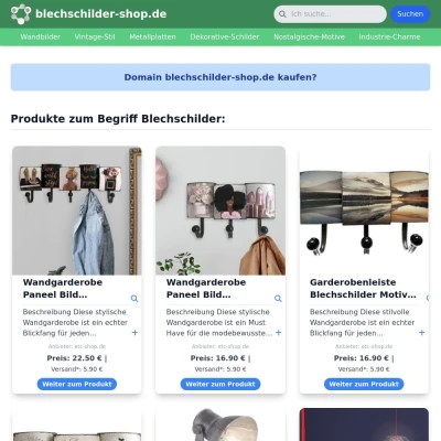 Screenshot blechschilder-shop.de