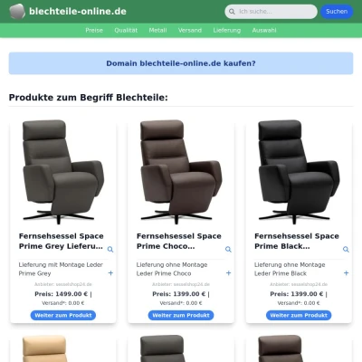 Screenshot blechteile-online.de