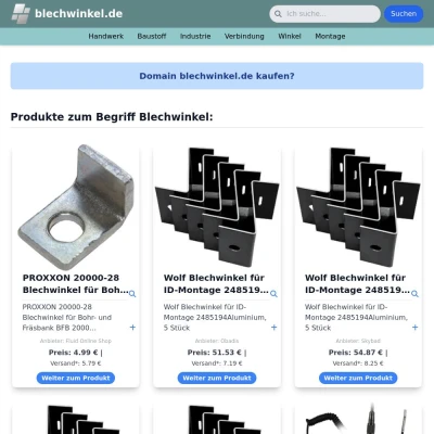 Screenshot blechwinkel.de