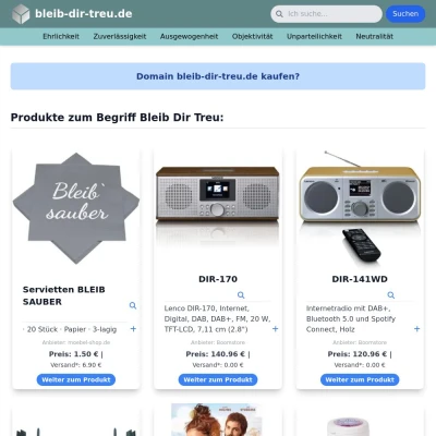 Screenshot bleib-dir-treu.de