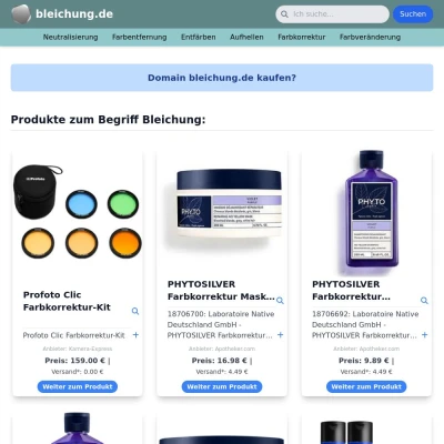 Screenshot bleichung.de