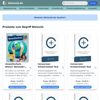 Screenshot bleioxid.de