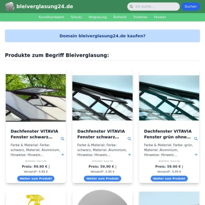 Screenshot bleiverglasung24.de