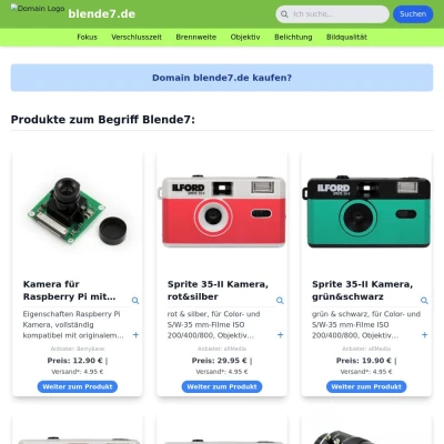 Screenshot blende7.de