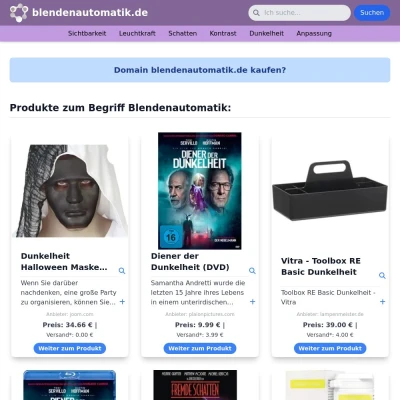 Screenshot blendenautomatik.de