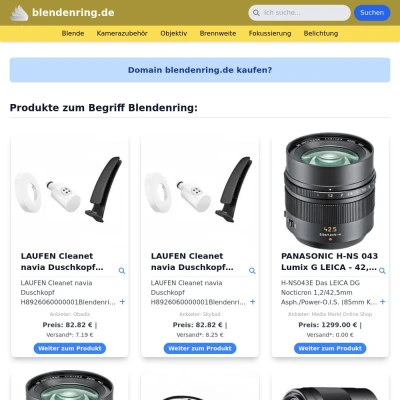 Screenshot blendenring.de