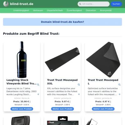 Screenshot blind-trust.de