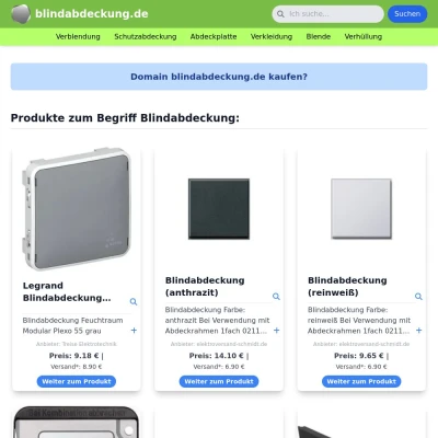 Screenshot blindabdeckung.de