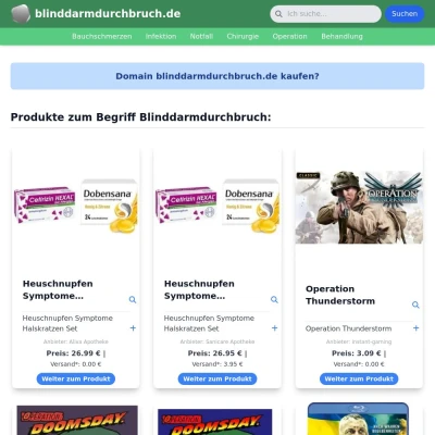 Screenshot blinddarmdurchbruch.de