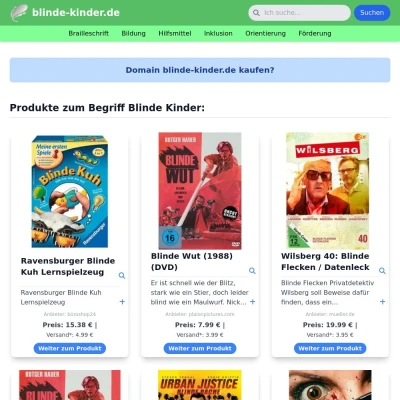 Screenshot blinde-kinder.de