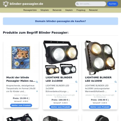 Screenshot blinder-passagier.de