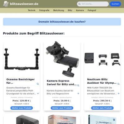 Screenshot blitzausloeser.de