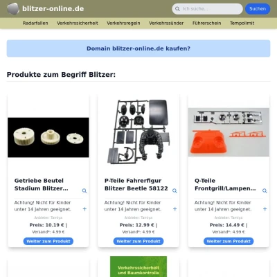 Screenshot blitzer-online.de