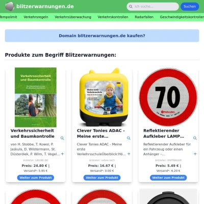 Screenshot blitzerwarnungen.de