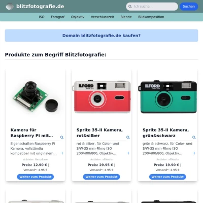 Screenshot blitzfotografie.de