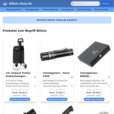 Screenshot blitzis-shop.de